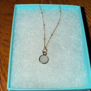 Aqua gemstone necklace